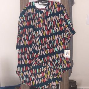 Lularoe multicolored feather “kimono”